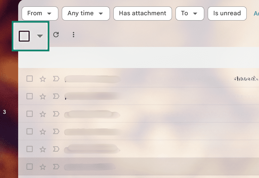 Gmail interface with the