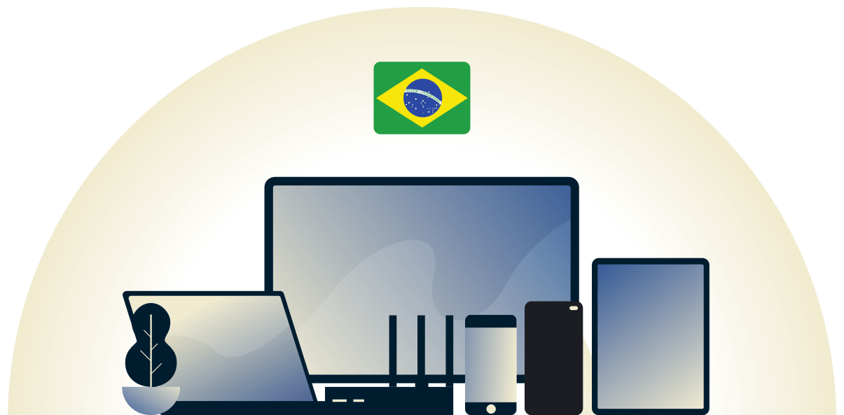Brazil VPN beskytter en række forskellige enheder.